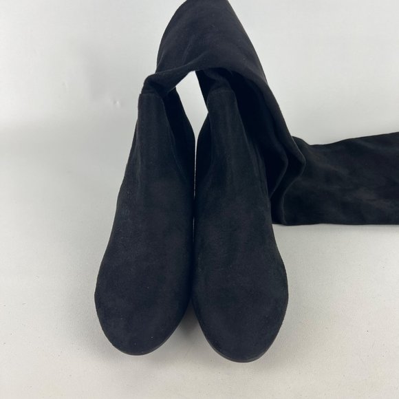 Steve Madden Womens Isaac Black Faux Suede Over the Knee Boots Block Heel size 6 - Picture 6 of 15